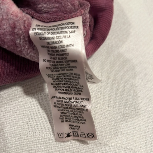 NWOT Calvin Klein maroon tie dyed crop sweatshirt - Picture 4 of 4